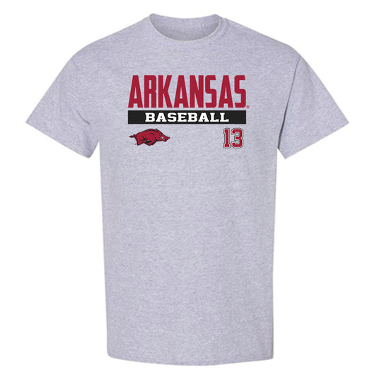 Arkansas - NCAA Baseball : Steele Eaves - Classic Fashion Shersey T-Shirt-0