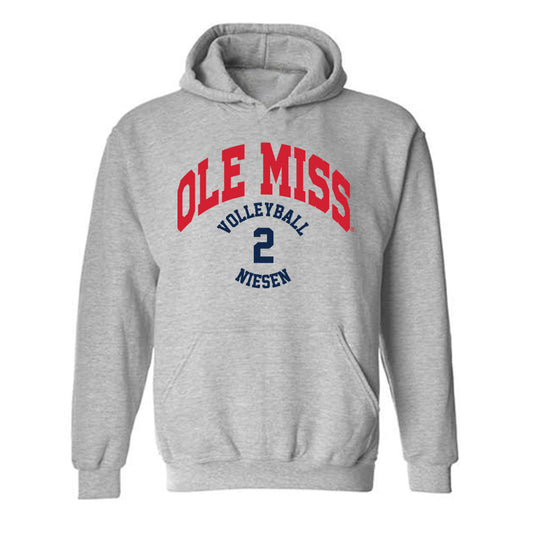 Ole Miss - NCAA Women's Volleyball : Cammy Niesen - Classic Fashion Shersey Hooded Sweatshirt-0