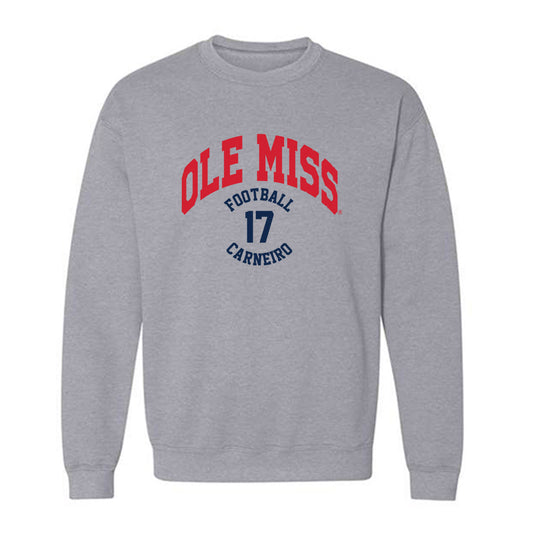 Ole Miss - NCAA Football : Lucas Carneiro - Classic Fashion Shersey Crewneck Sweatshirt-0