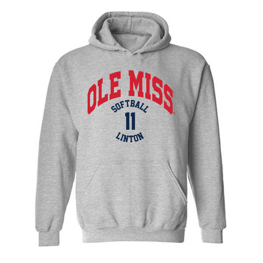 Ole Miss - NCAA Softball : Addi Linton - Classic Fashion Shersey Hooded Sweatshirt-0
