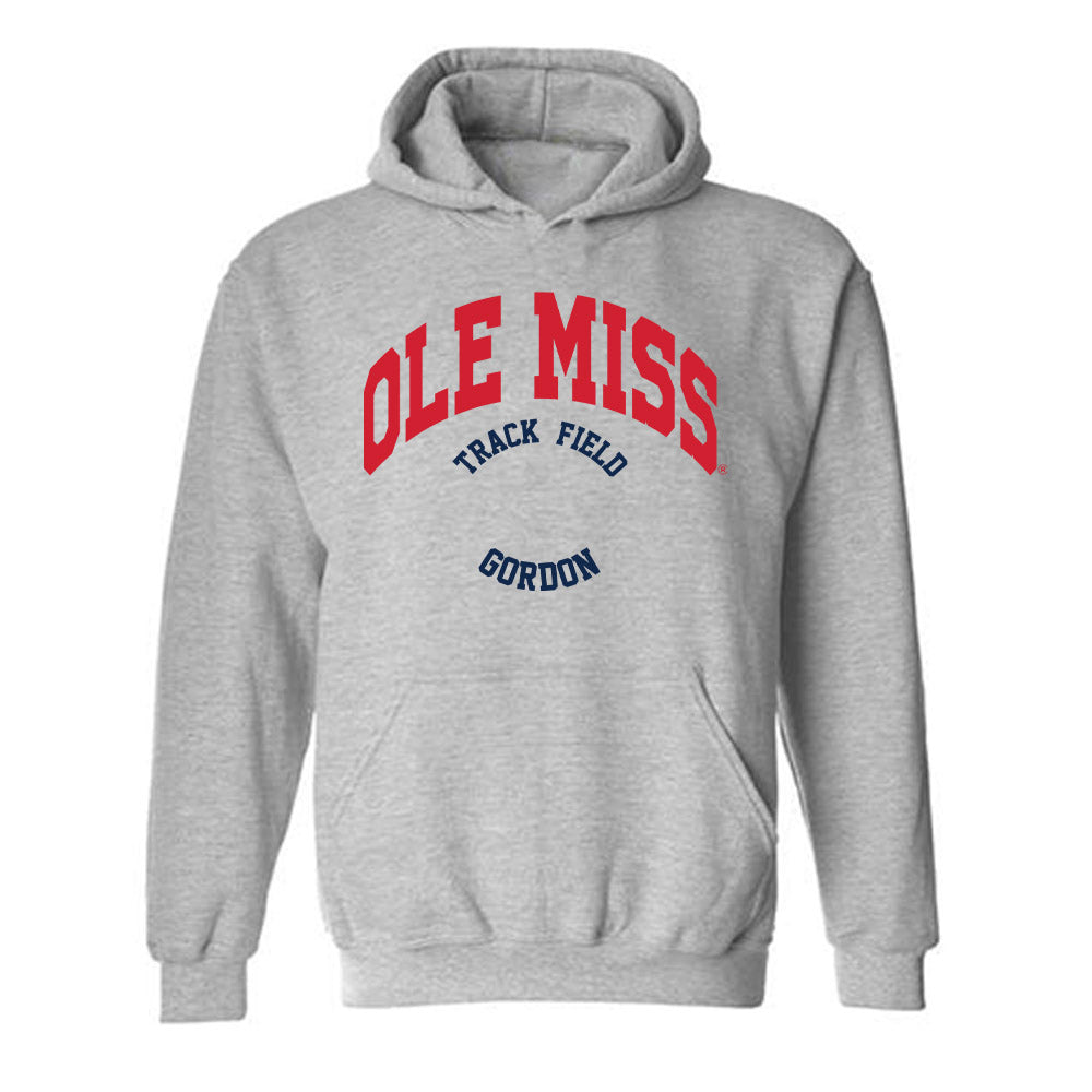 Ole Miss - NCAA Women's Track & Field : Nyajah Gordon - Classic Fashion Shersey Hooded Sweatshirt-0