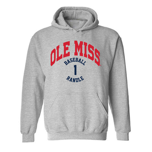 Ole Miss - NCAA Baseball : Brayden Randle - Classic Fashion Shersey Hooded Sweatshirt-0