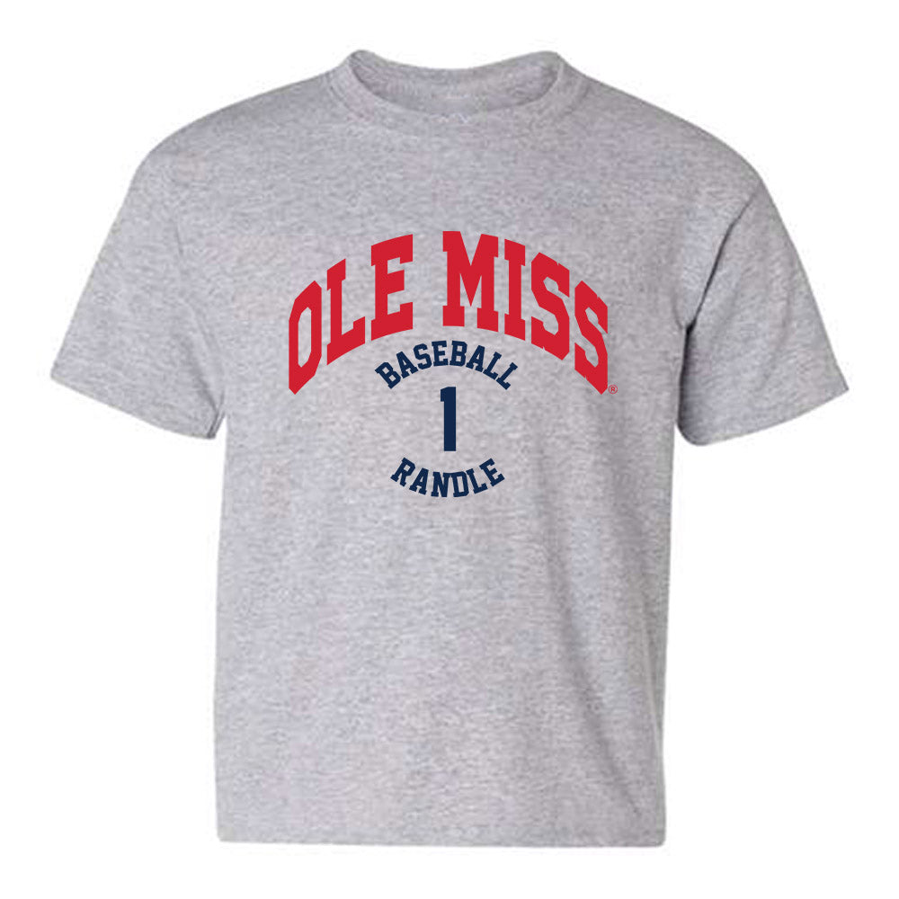 Ole Miss - NCAA Baseball : Brayden Randle - Classic Fashion Shersey Youth T-Shirt-0