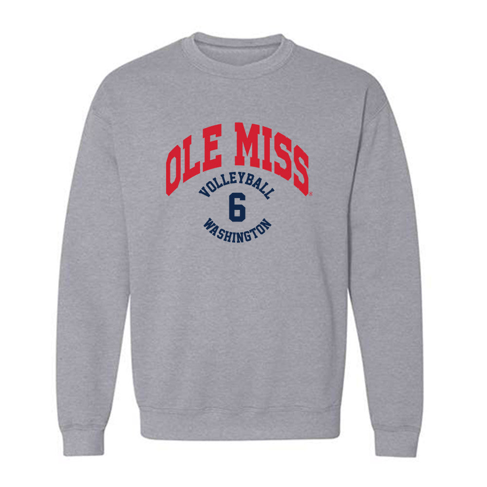 Ole Miss - NCAA Women's Volleyball : Nia Washington - Classic Fashion Shersey Crewneck Sweatshirt-0