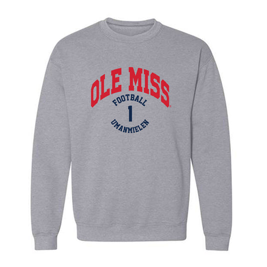 Ole Miss - NCAA Football : Princewill Umanmielen - Classic Fashion Shersey Crewneck Sweatshirt-0