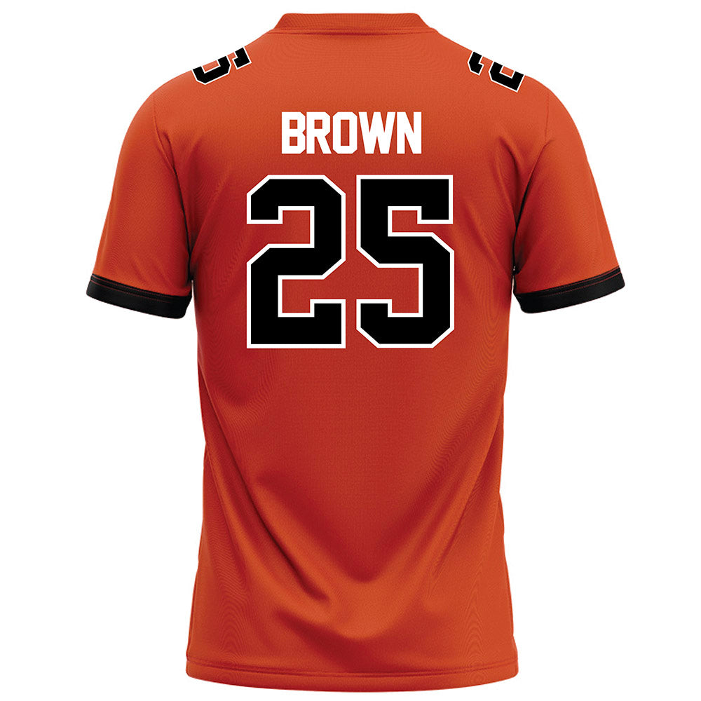 Campbell - NCAA Football : Jeremiah Brown - Orange Football Jersey-1