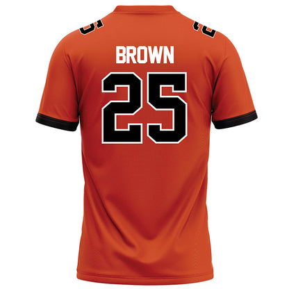 Campbell - NCAA Football : Jeremiah Brown - Orange Football Jersey-1
