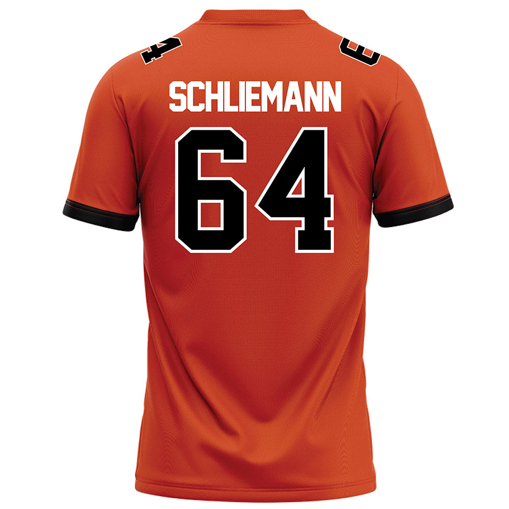 Campbell - NCAA Football : Christian Schliemann - Orange Football Jersey-1