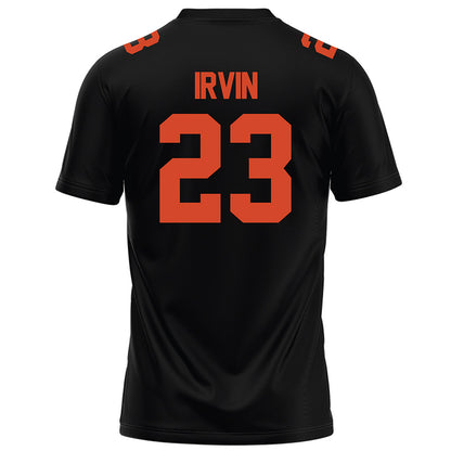 Campbell - NCAA Football : Isaiah Irvin - Black Football Jersey-1