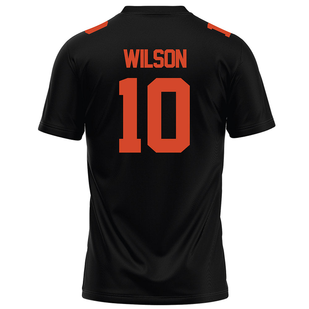 Campbell - NCAA Football : A’mari Wilson - Black Football Jersey-1