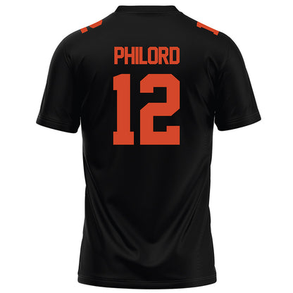 Campbell - NCAA Football : Donavan Philord - Black Football Jersey-1