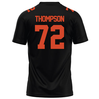 Campbell - NCAA Football : Donovan Thompson - Black Football Jersey-1