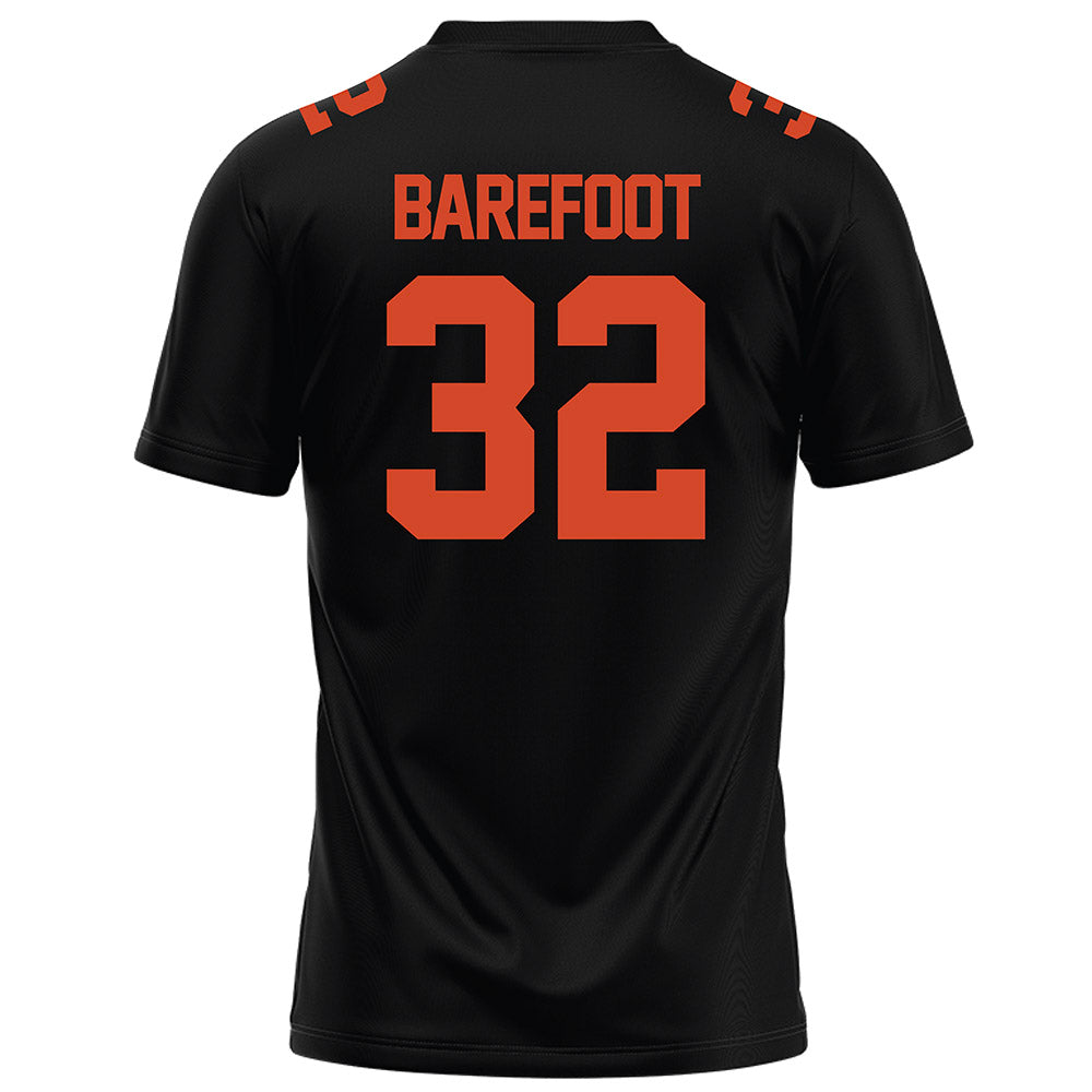 Campbell - NCAA Football : Vince Barefoot - Black Football Jersey-1