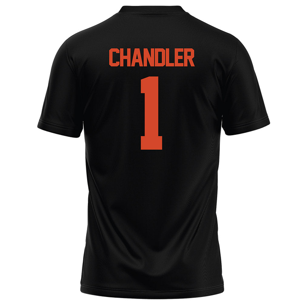 Campbell - NCAA Football : Mike Chandler - Black Football Jersey-1