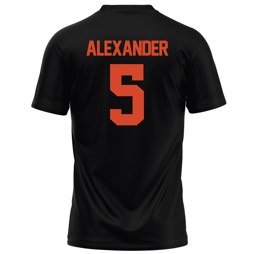 Campbell - NCAA Football : Markeece Alexander - Black Football Jersey-1
