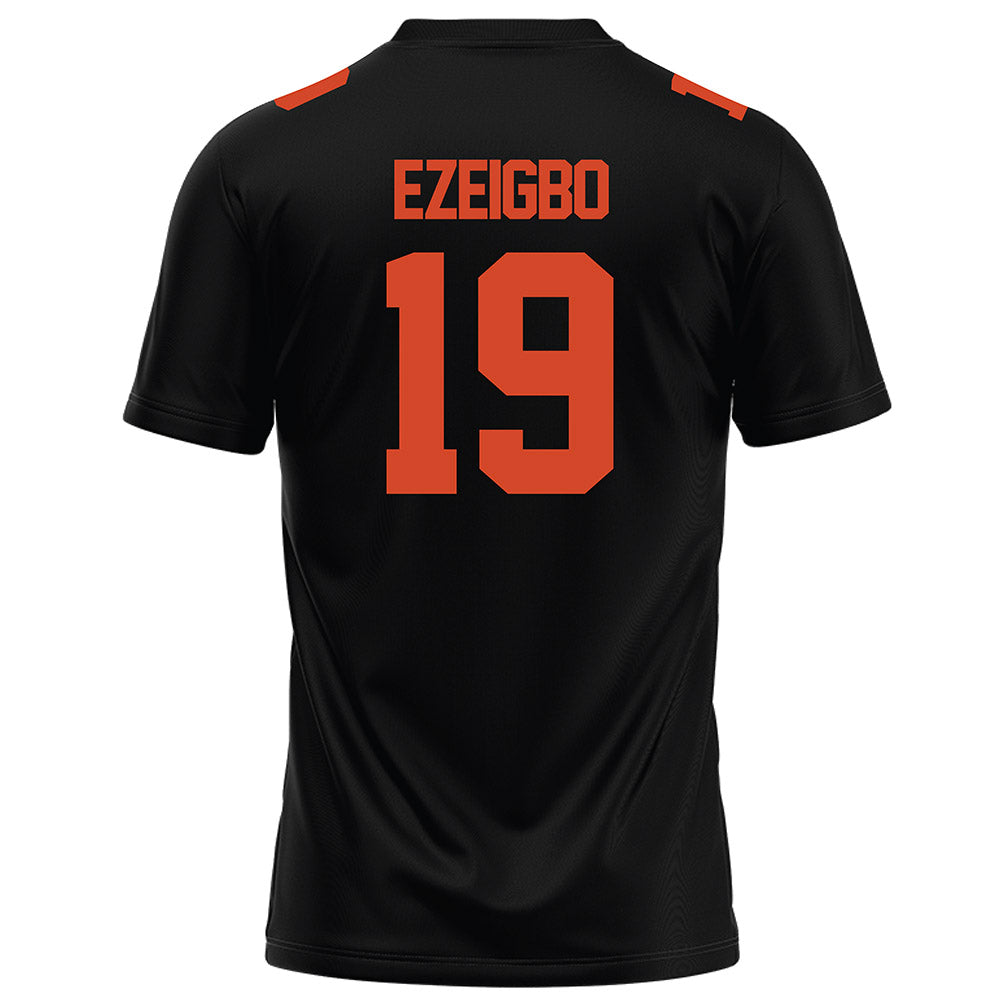 Campbell - NCAA Football : Chinua Ezeigbo - Black Football Jersey-1