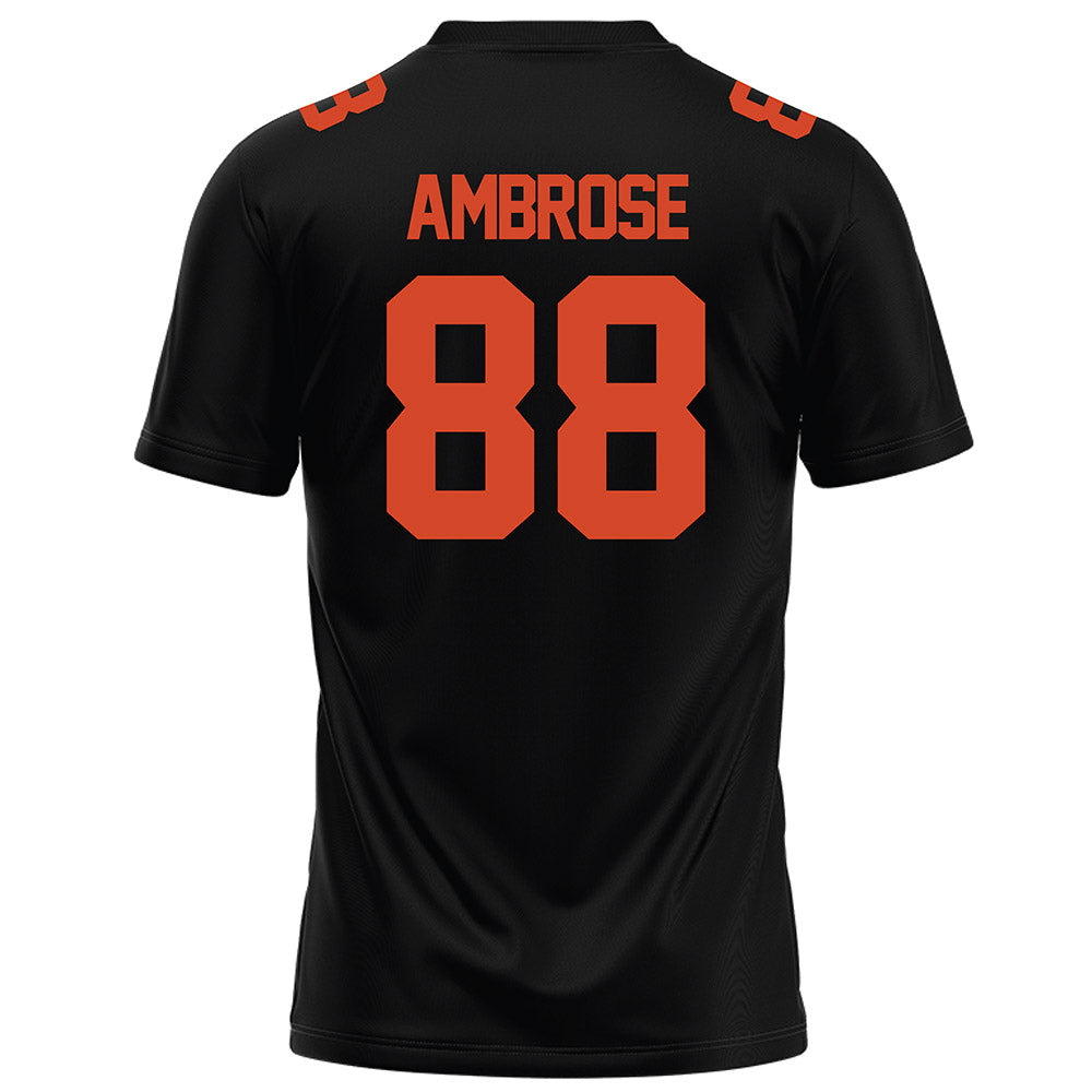 Campbell - NCAA Football : Brady Ambrose - Black Football Jersey-1