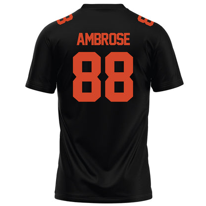 Campbell - NCAA Football : Brady Ambrose - Black Football Jersey-1