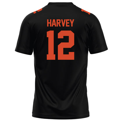 Campbell - NCAA Football : Grayson Harvey - Black Football Jersey-1