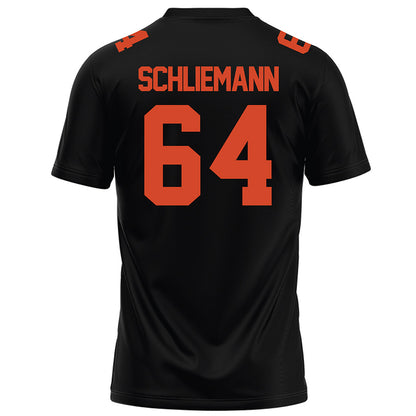 Campbell - NCAA Football : Christian Schliemann - Black Football Jersey-1
