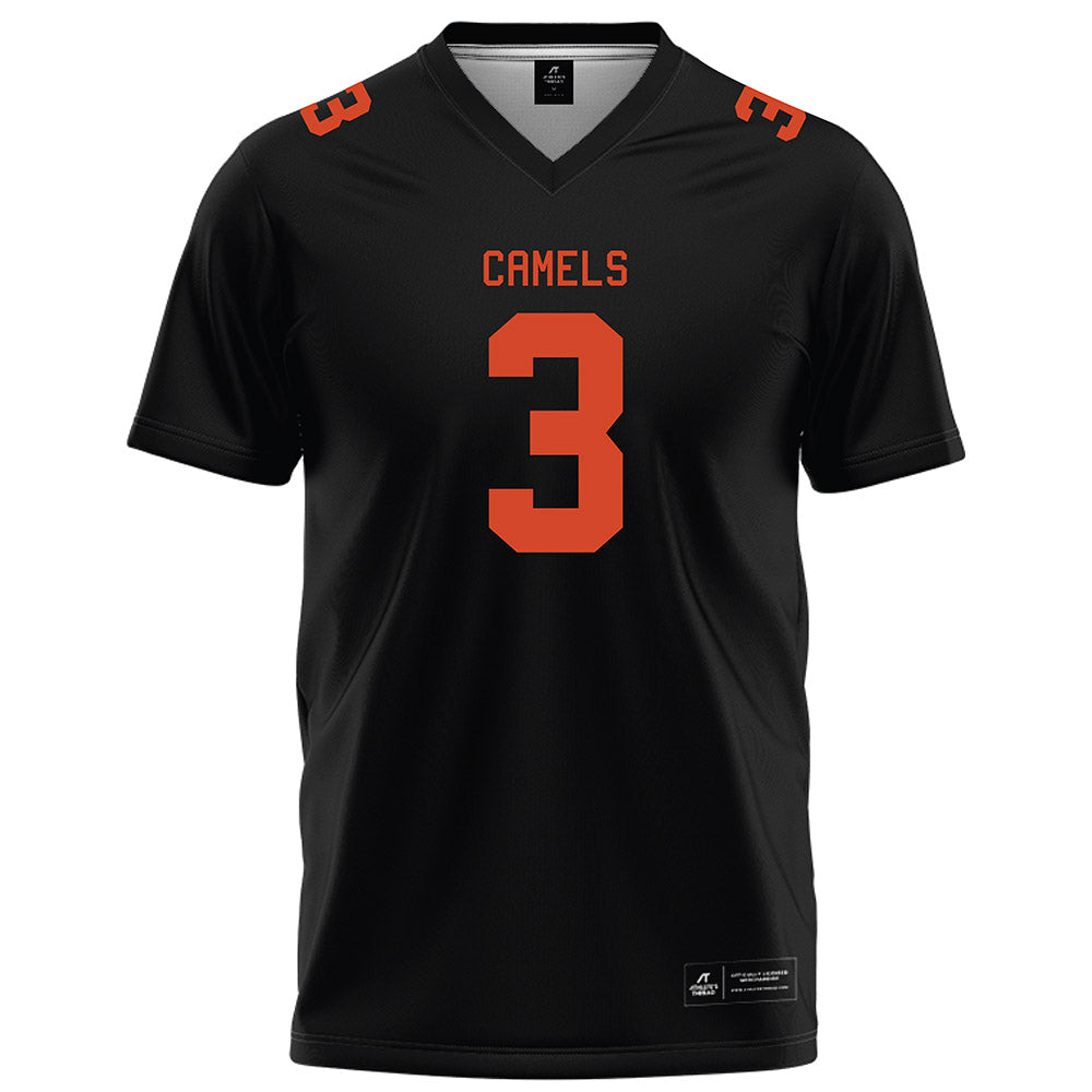 Campbell - NCAA Football : Barry Tate - Black Football Jersey-0