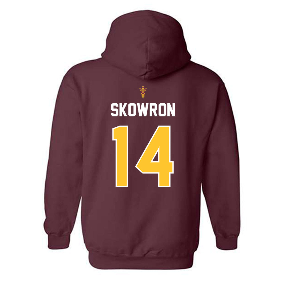 Arizona State - NCAA Football : Xavier Skowron - Replica Shersey Hooded Sweatshirt-1