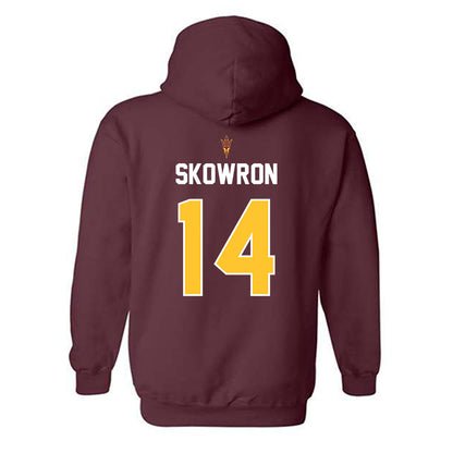 Arizona State - NCAA Football : Xavier Skowron - Replica Shersey Hooded Sweatshirt-1