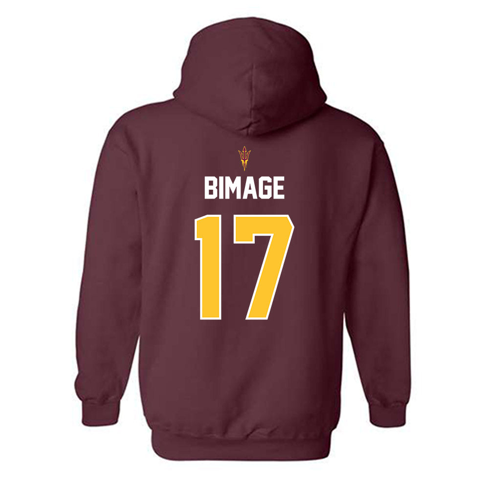 Arizona State - NCAA Football : Rodney Bimage - Replica Shersey Hooded Sweatshirt-1