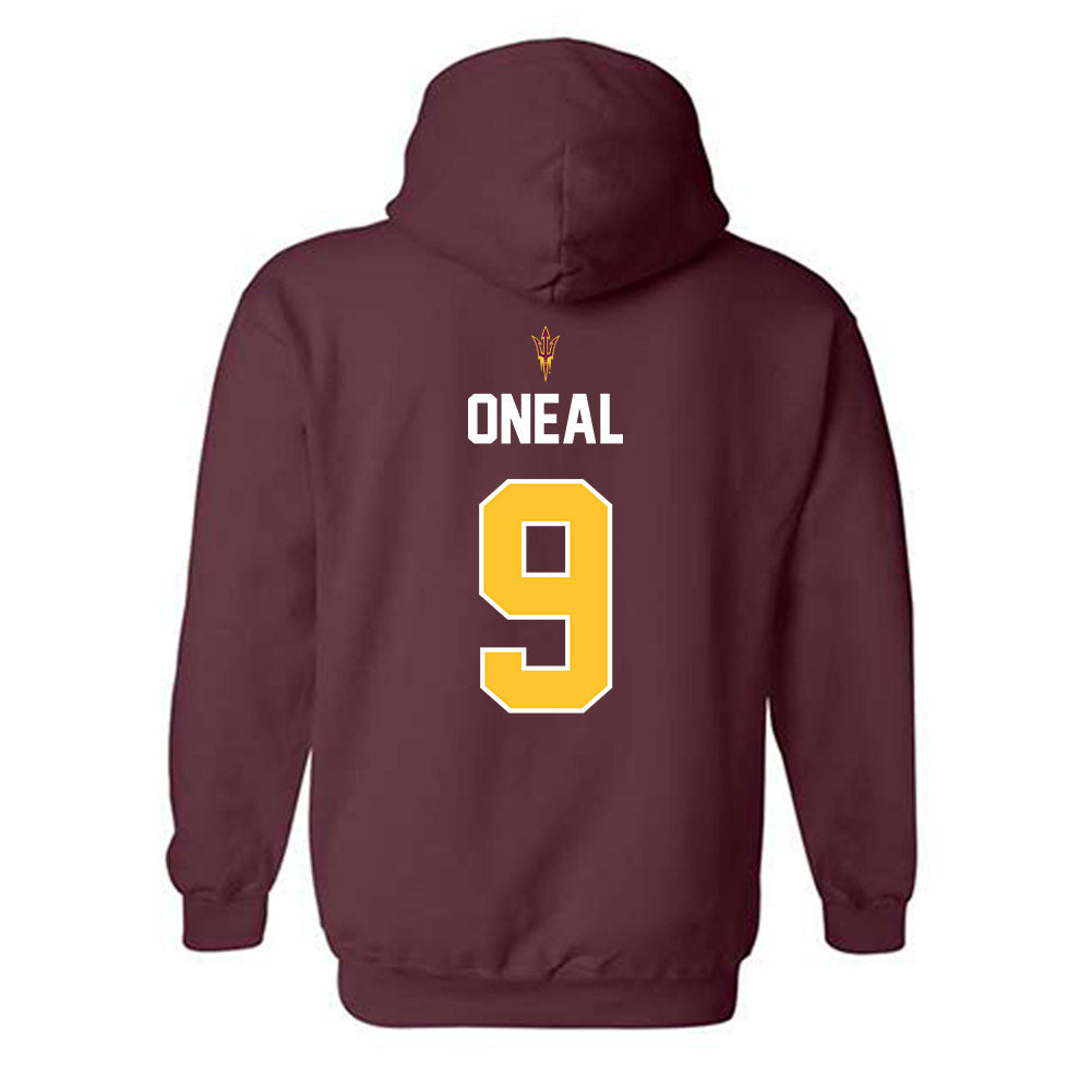 Arizona State - NCAA Football : Elijah ONeal - Replica Shersey Hooded Sweatshirt-1
