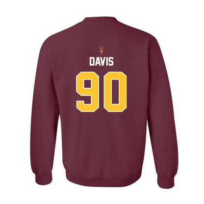 Arizona State - NCAA Football : Cade Davis - Replica Shersey Crewneck Sweatshirt-1