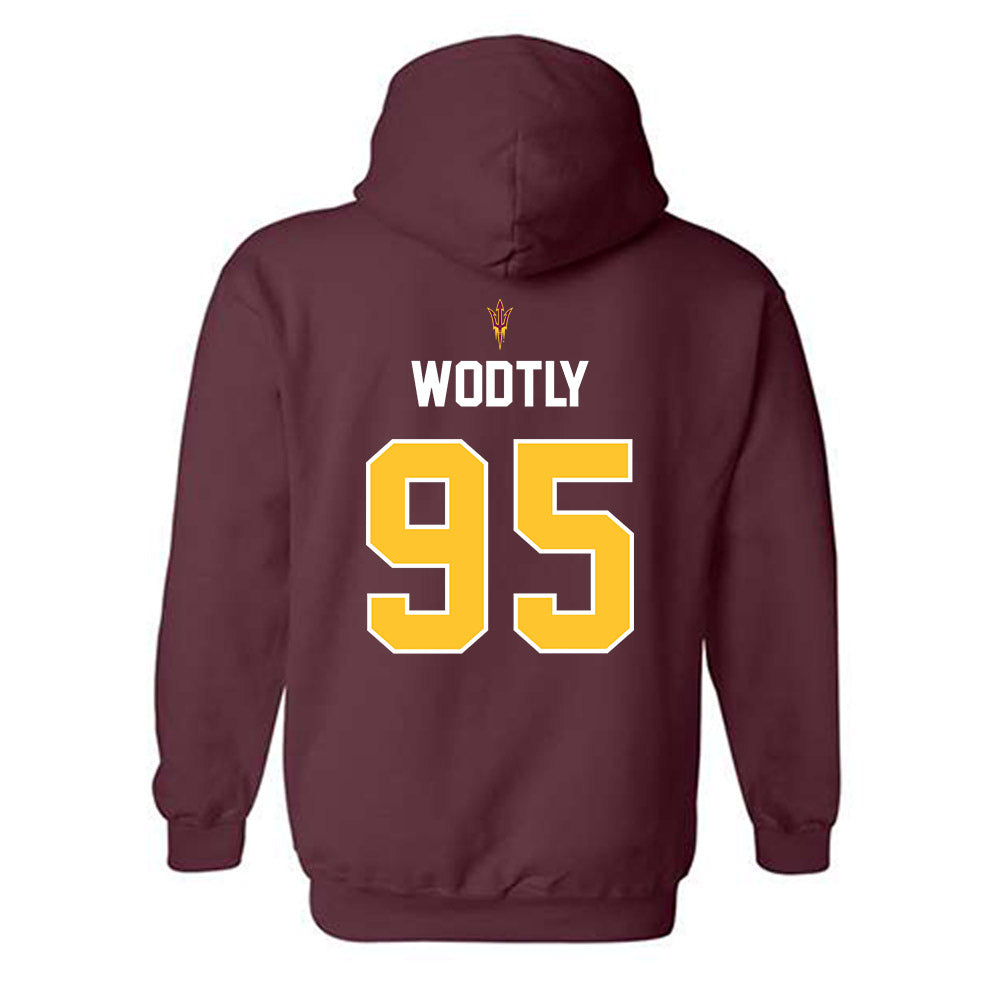 Arizona State - NCAA Football : Justin Wodtly - Replica Shersey Hooded Sweatshirt