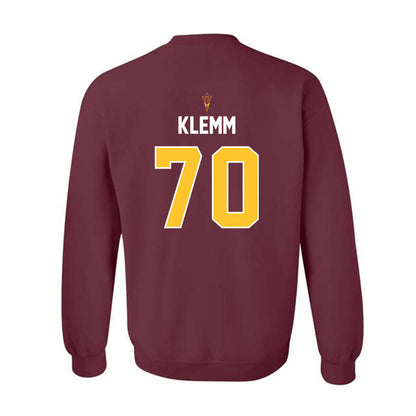 Arizona State - NCAA Football : Jalen Klemm - Replica Shersey Crewneck Sweatshirt-1