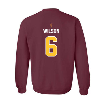 Arizona State - NCAA Football : Adrian Wilson - Replica Shersey Crewneck Sweatshirt-1