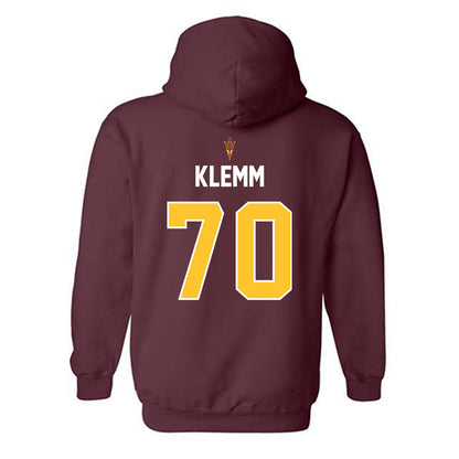 Arizona State - NCAA Football : Jalen Klemm - Replica Shersey Hooded Sweatshirt-1
