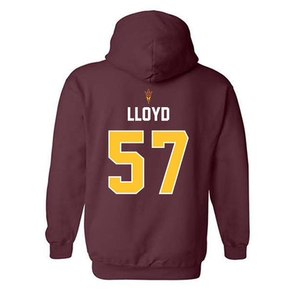 Arizona State - NCAA Football : Brandon Lloyd - Replica Shersey Hooded Sweatshirt-1