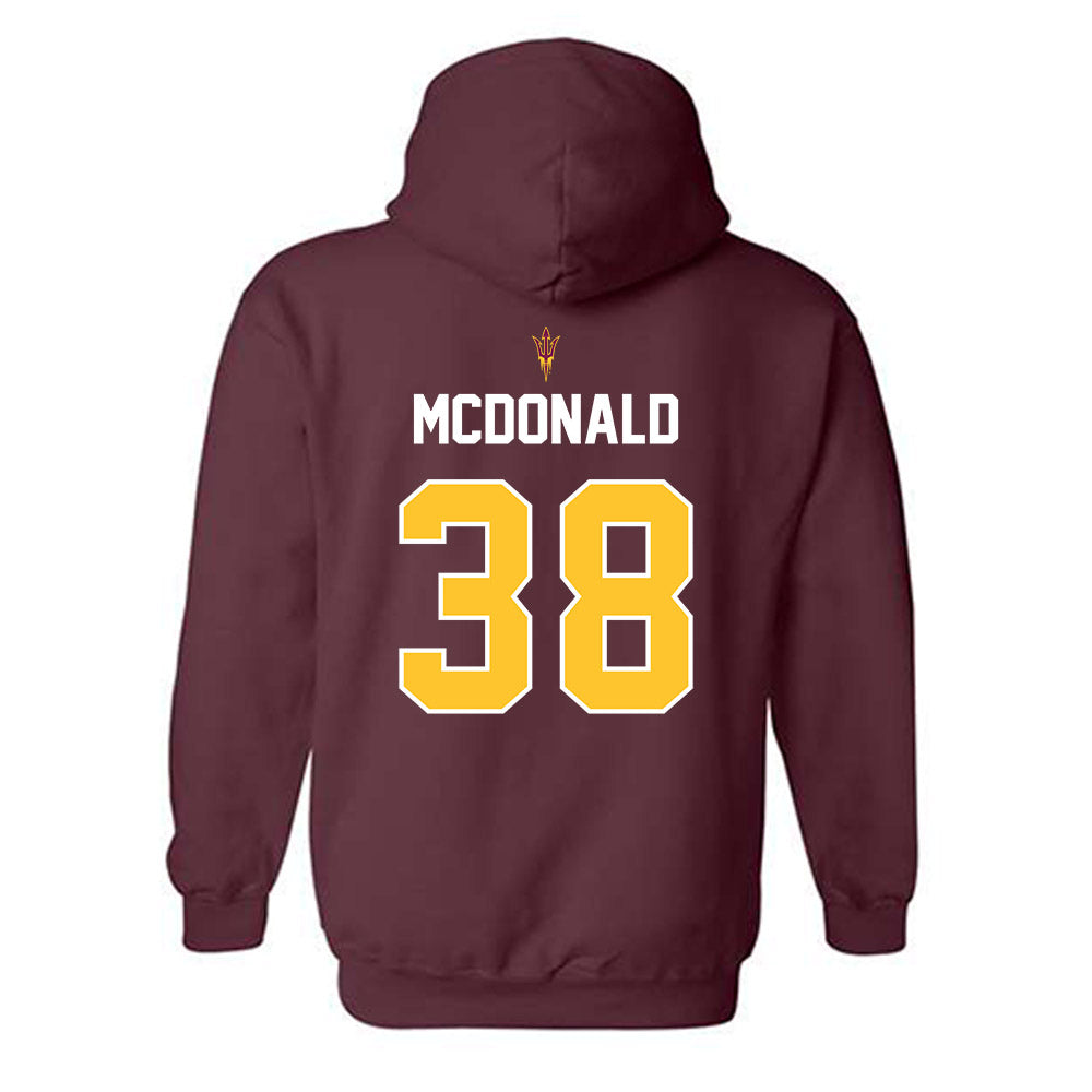 Arizona State - NCAA Football : Kyan McDonald - Replica Shersey Hooded Sweatshirt