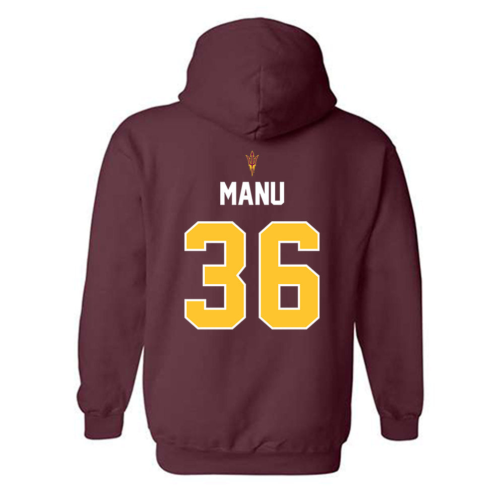 Arizona State - NCAA Football : Salesi Manu - Replica Shersey Hooded Sweatshirt