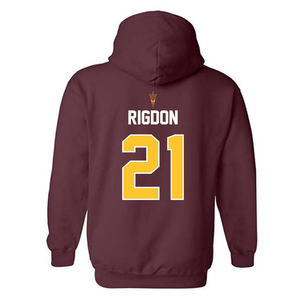 Arizona State - NCAA Football : Grayson Rigdon - Replica Shersey Hooded Sweatshirt-1
