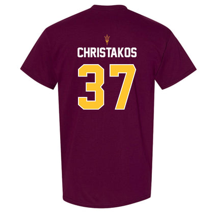 Arizona State - NCAA Football : Tommy Christakos - Replica Shersey T-Shirt-1