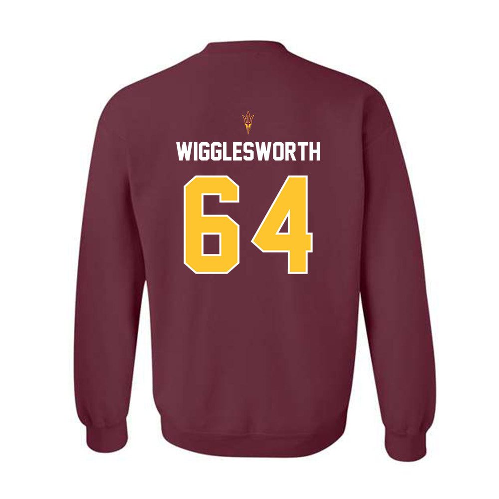 Arizona State - NCAA Football : Tyler Wigglesworth - Replica Shersey Crewneck Sweatshirt