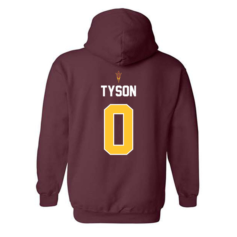 Arizona State - NCAA Football : Jordyn Tyson - Replica Shersey Hooded Sweatshirt-1