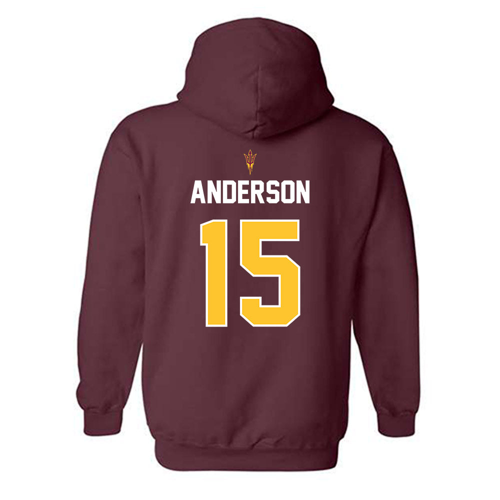 Arizona State - NCAA Football : Khamari Anderson - Replica Shersey Hooded Sweatshirt-1