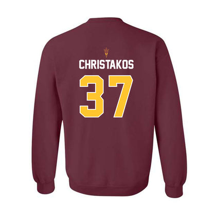 Arizona State - NCAA Football : Tommy Christakos - Replica Shersey Crewneck Sweatshirt-1