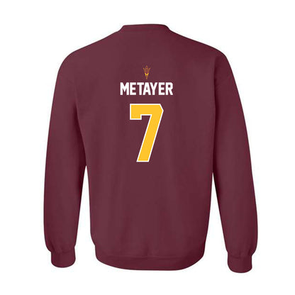 Arizona State - NCAA Football : Chamon Metayer - Replica Shersey Crewneck Sweatshirt-1
