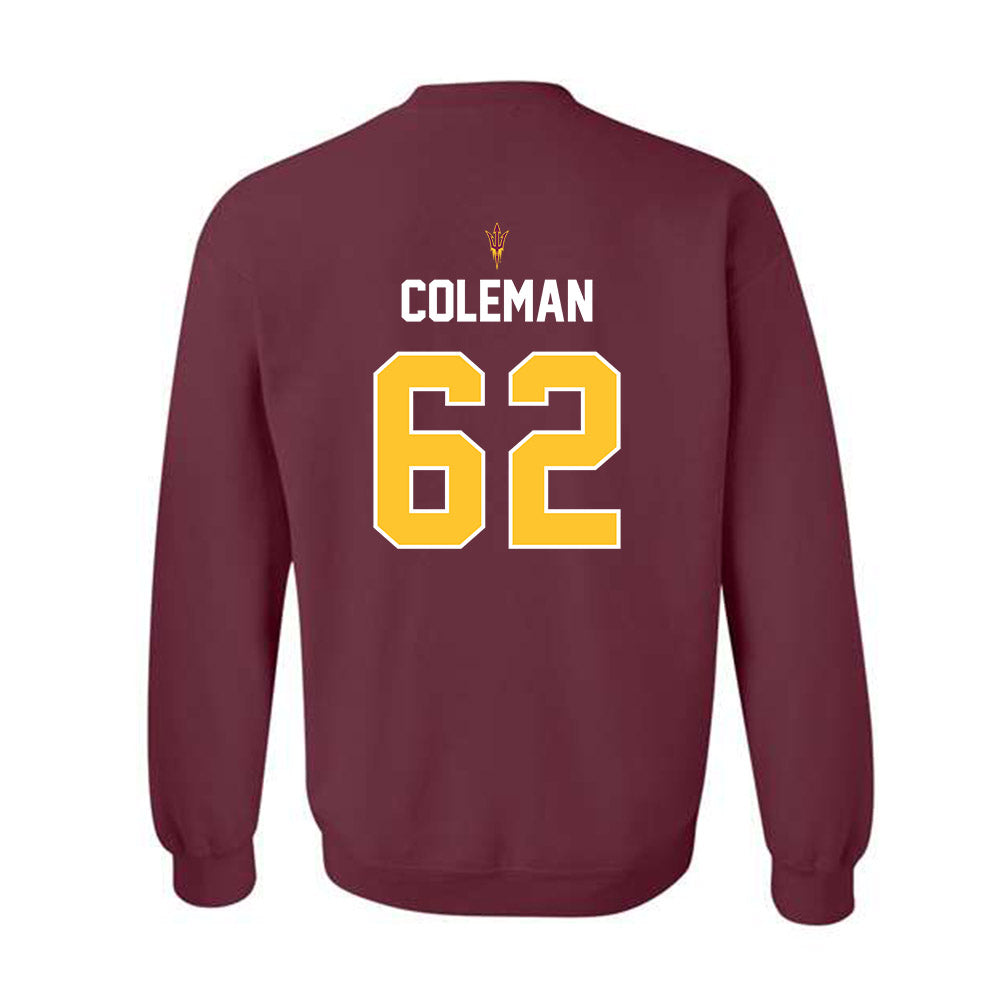 Arizona State - NCAA Football : Ben Coleman - Replica Shersey Crewneck Sweatshirt