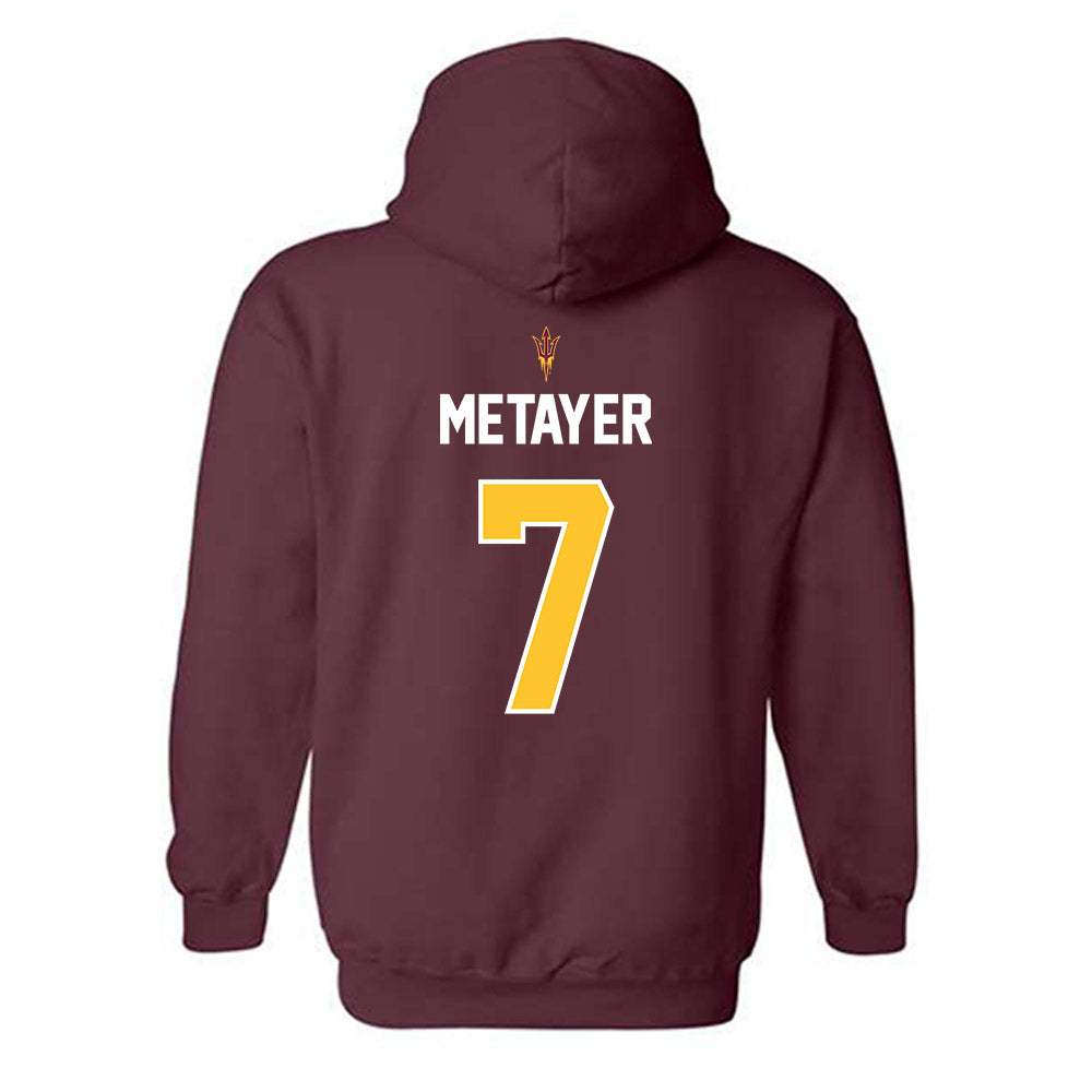 Arizona State - NCAA Football : Chamon Metayer - Replica Shersey Hooded Sweatshirt-1