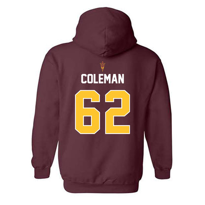 Arizona State - NCAA Football : Ben Coleman - Replica Shersey Hooded Sweatshirt