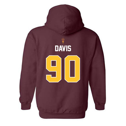 Arizona State - NCAA Football : Cade Davis - Replica Shersey Hooded Sweatshirt-1