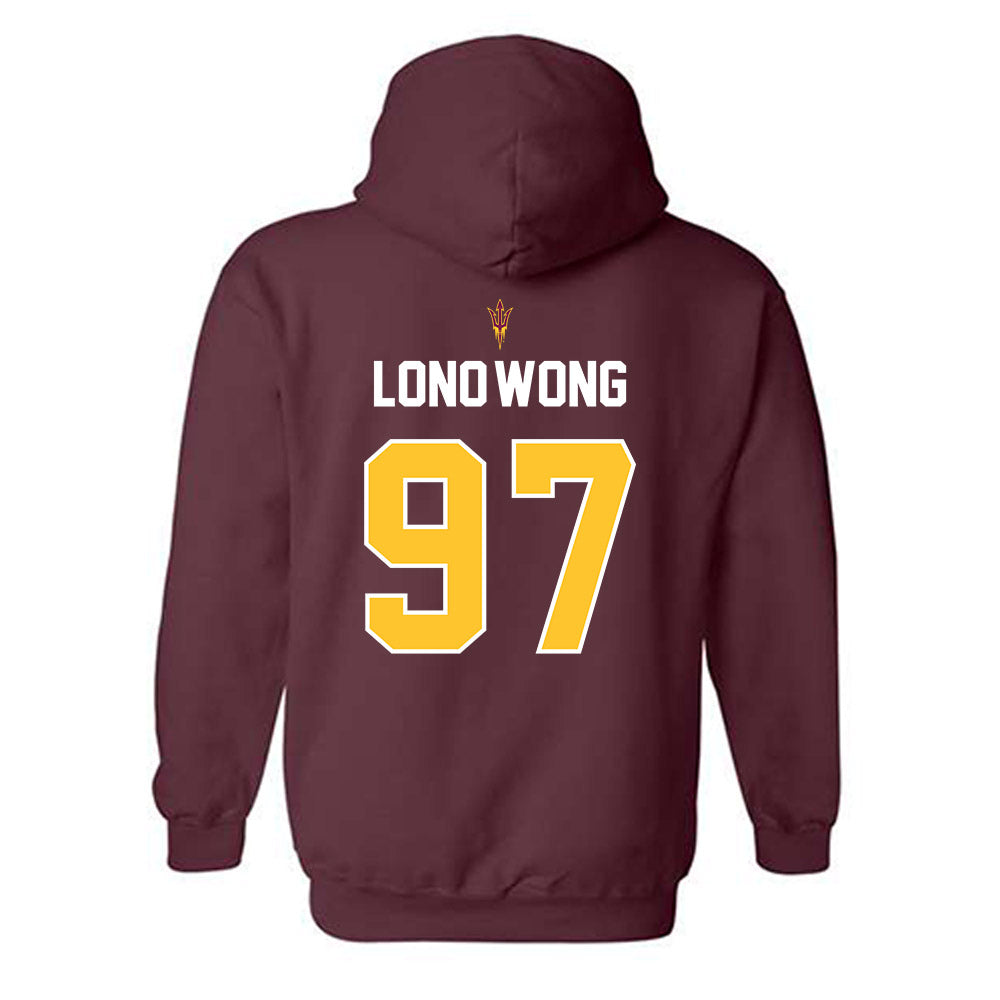 Arizona State - NCAA Football : Blazen Lono-Wong - Replica Shersey Hooded Sweatshirt-1