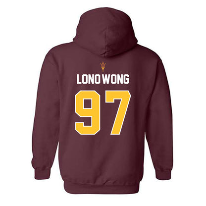 Arizona State - NCAA Football : Blazen Lono-Wong - Replica Shersey Hooded Sweatshirt-1